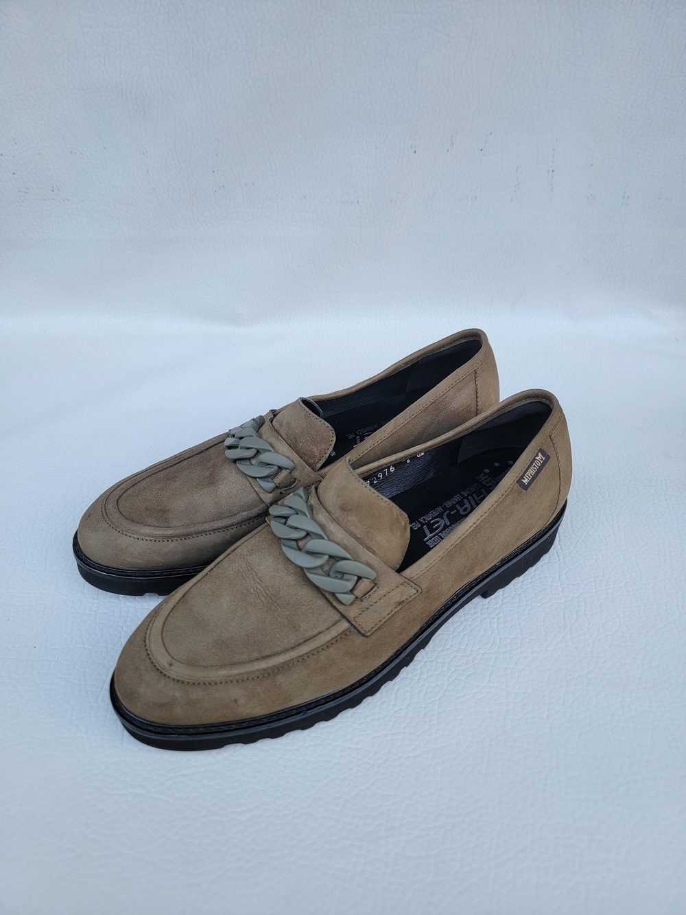 Mephito SALKA  WOMEN SHOE SIZE 8 M (EURO 5.5) GMen's Suede Chain Loafers - Taupe
